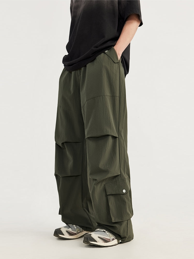 F3F Select Multi Pocket Pleated Wide Leg Work Cargo Pants
