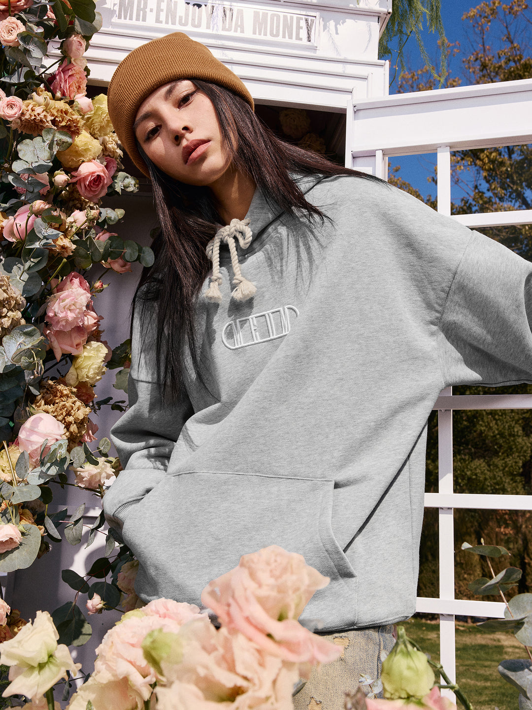 MEDM Embroidery Capsule Logo Letter Hoodie