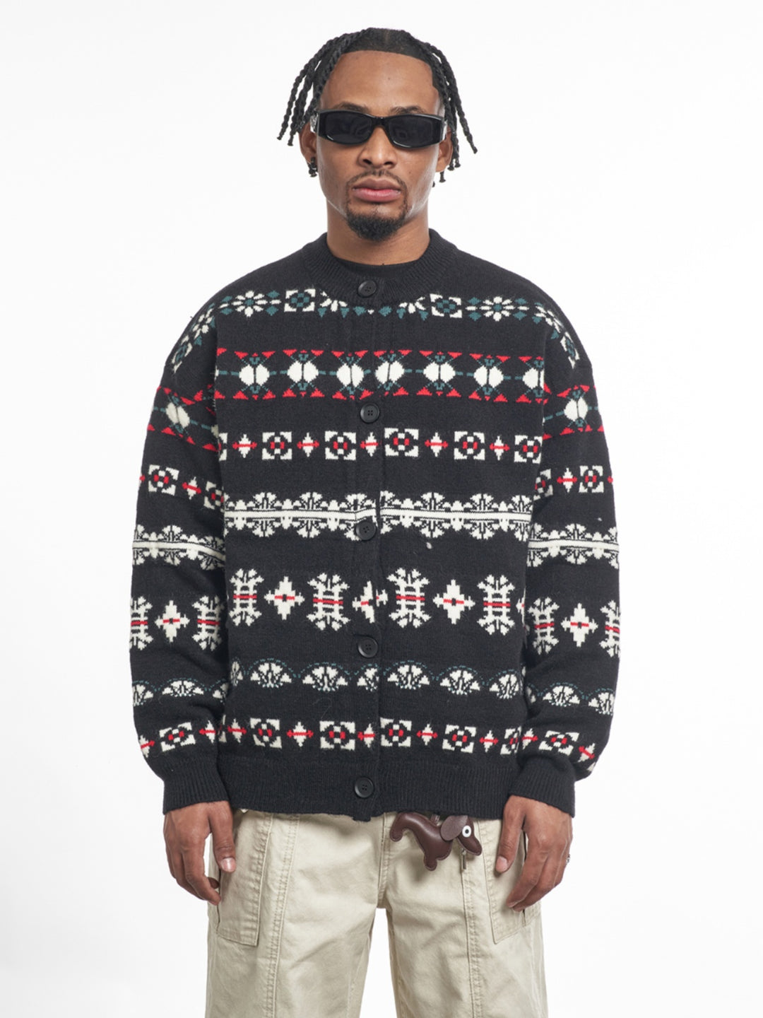 F3F Select Snowflake Button Knit Cardigan | Face 3 Face