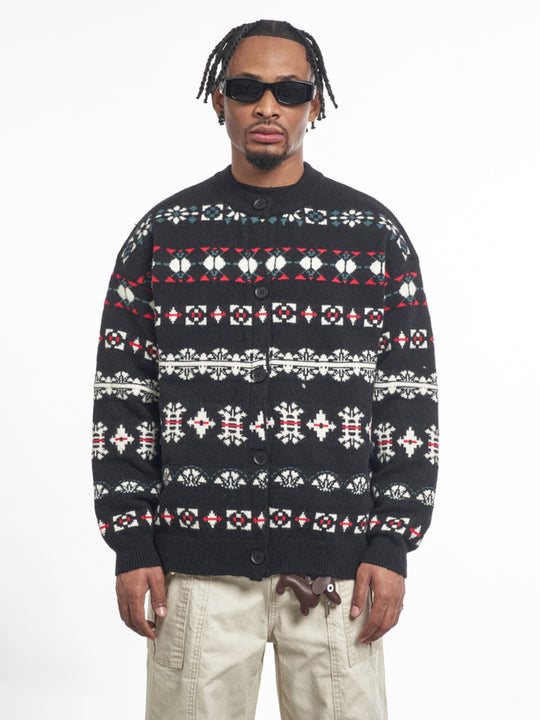 F3F Select Snowflake Button Knit Cardigan | Face 3 Face