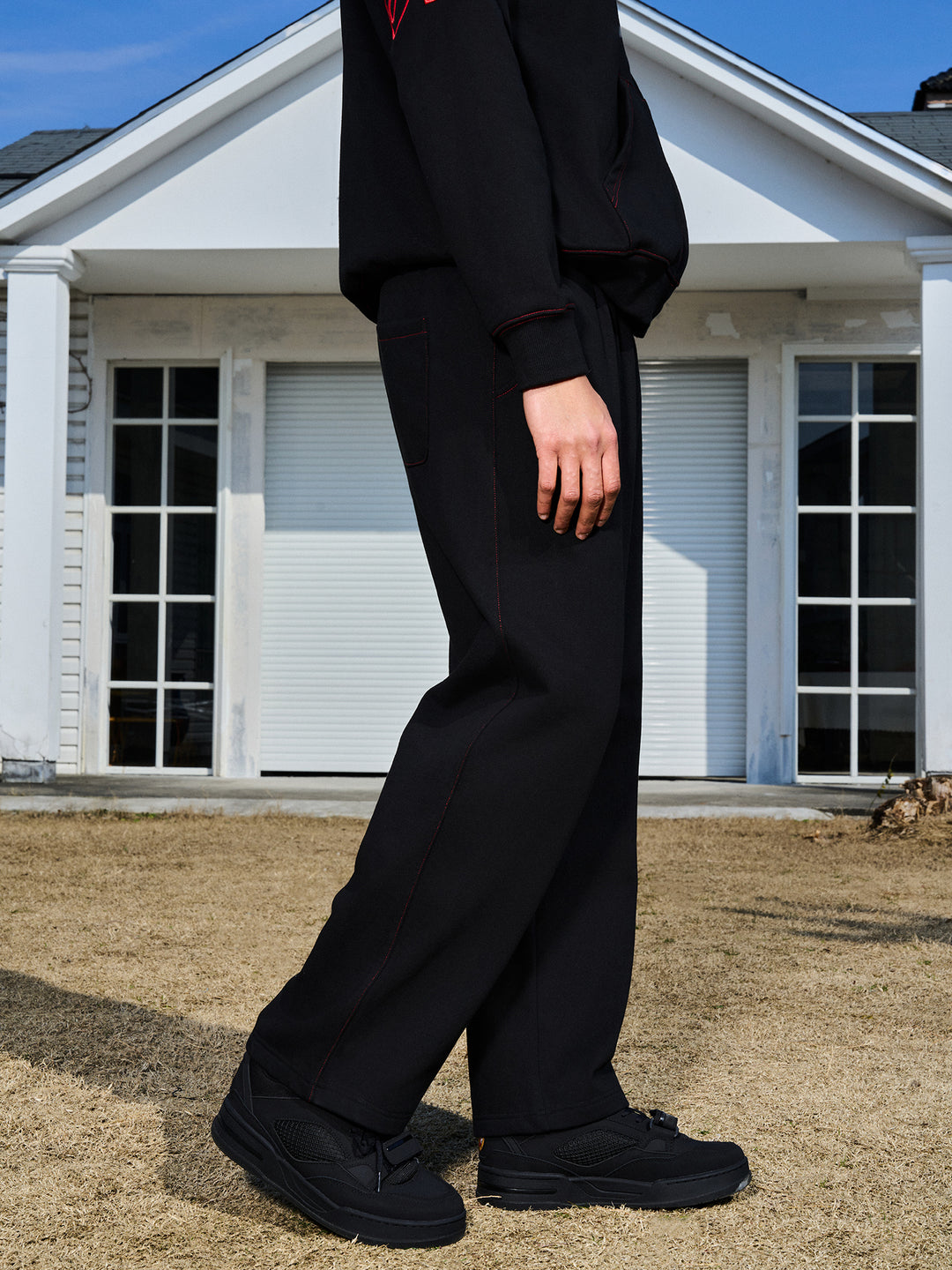 AFGK Love Heart Logo Embroidery Sweat Pants