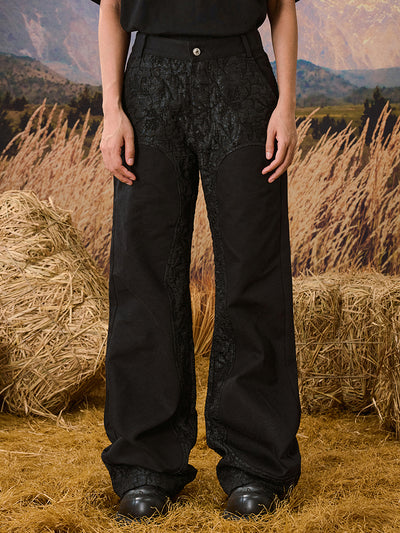 YADcrew Lava Texture Stitching Pants | Face 3 Face