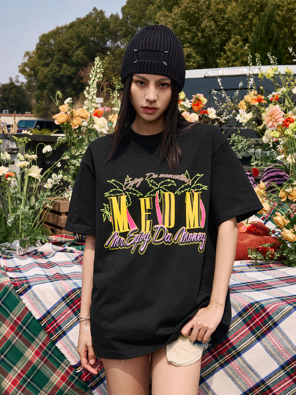 MEDM Coconut Tree Print Tee