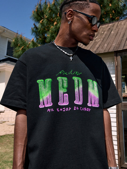 MEDM Sugar Frosted Fudge Gradient Printed Tee