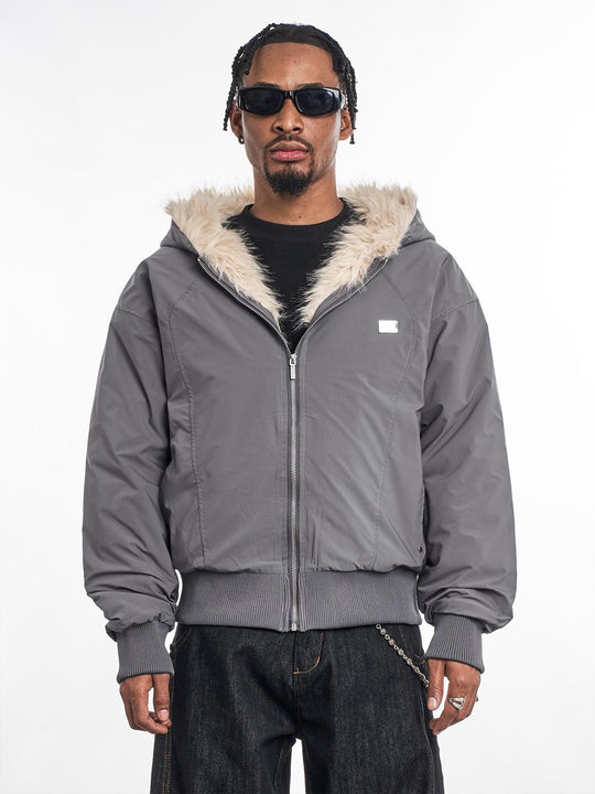 F3F Select Fur Lining Hoodie Nylon Jacket | Face 3 Face