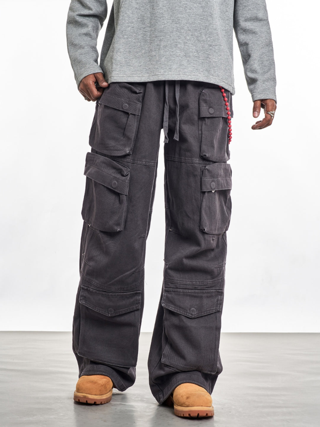 F3F Select Multi 3D Pockets Drawstring Utility Cargo Pants | Face 3 Face