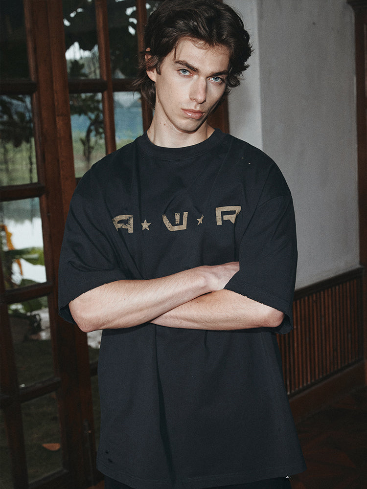 ANTIDOTE Radio Mottled Old Printed Tee