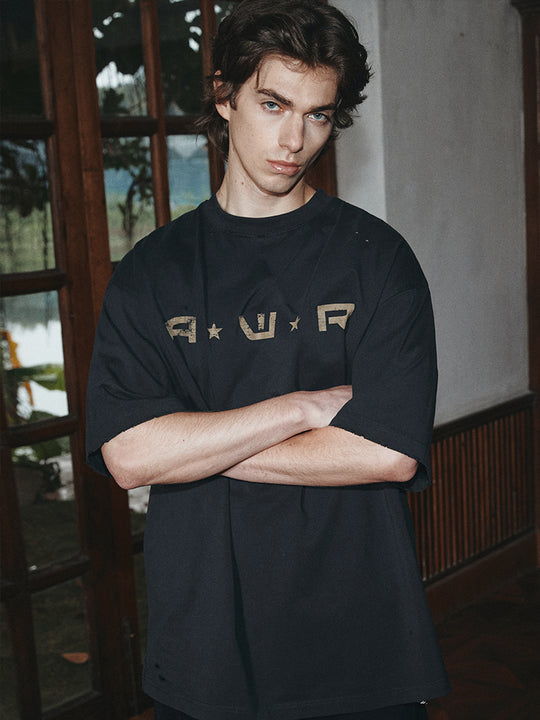 ANTIDOTE Radio Mottled Old Printed Tee