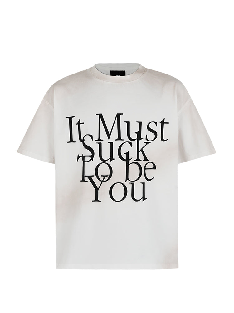 ANTIDOTE Slogan Partial Airbrush Letters Printed Tee