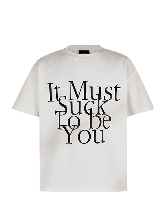 ANTIDOTE Slogan Partial Airbrush Letters Printed Tee