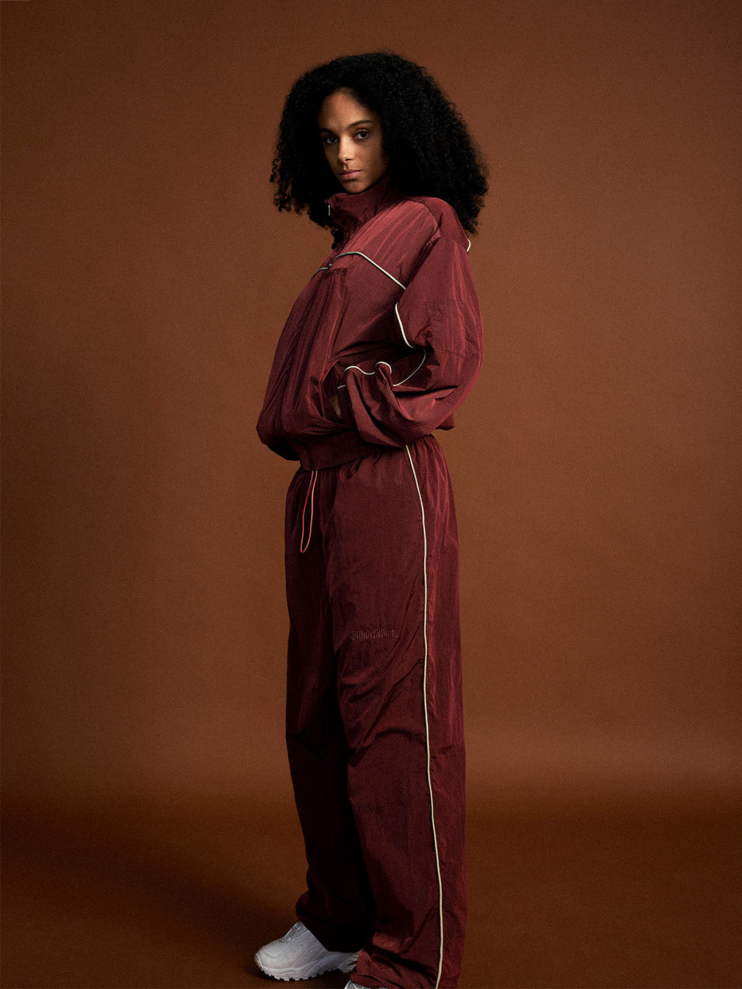 MHARF Burgundy Vintage Sport Windbreaker | Face 3 Face