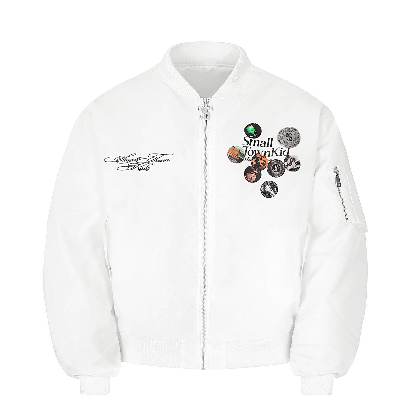 Small Town Kid Badge Logo MA-1 Bomber Jacket | Face 3 Face