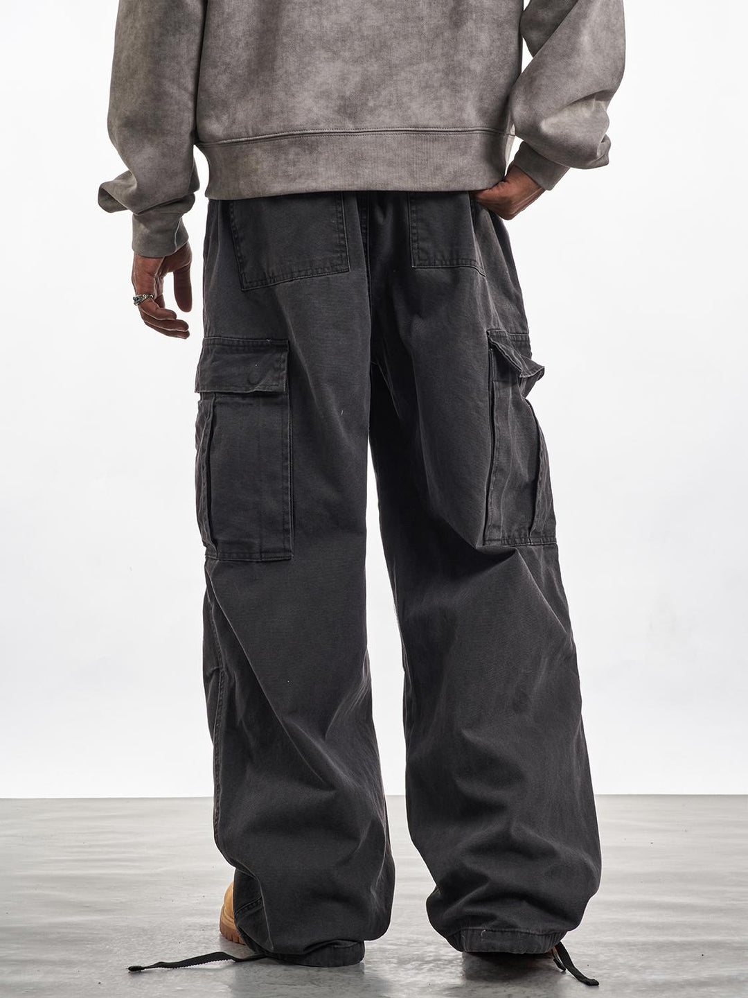 F3F Select Drawstring Large Pockets Baggy Cargo Pants | Face 3 Face