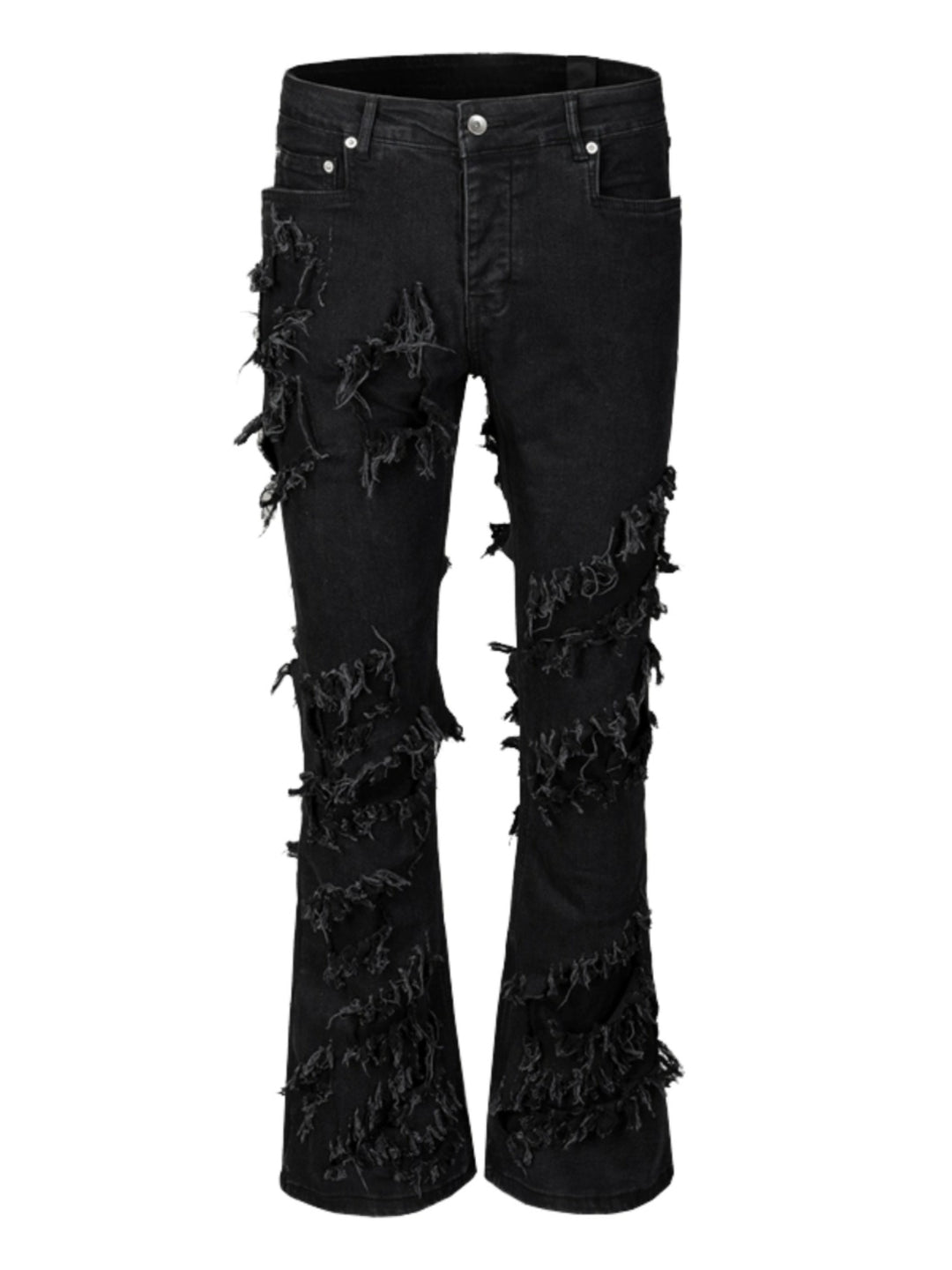 F3F Select High Street Fringe Destruction Black Micro Jeans