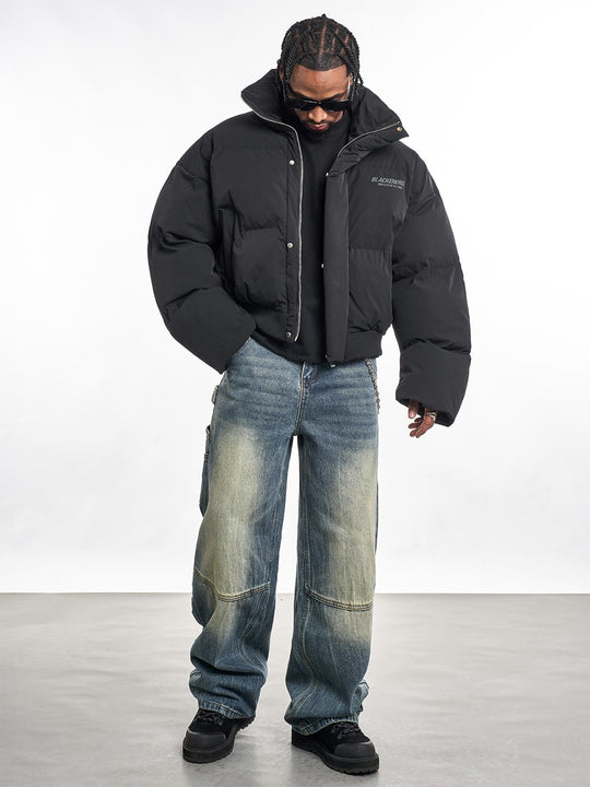 F3F Select Stand Up Collar Short Puffer Jacket | Face 3 Face