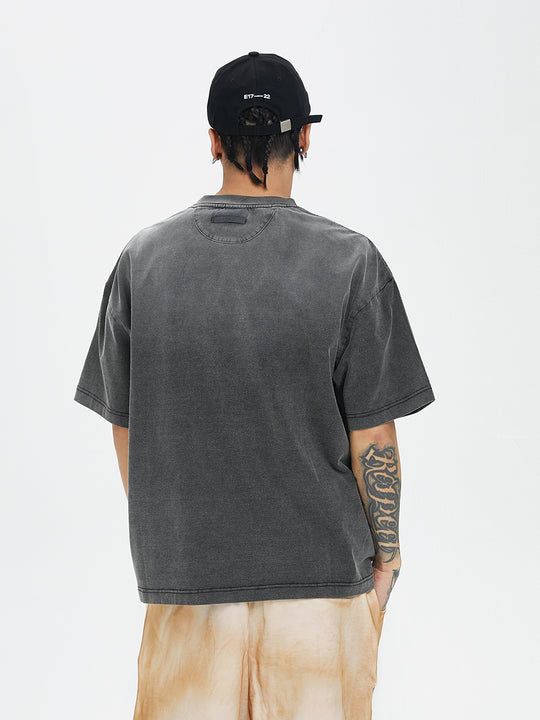 F2CE Washed Gradient Distressed Tee