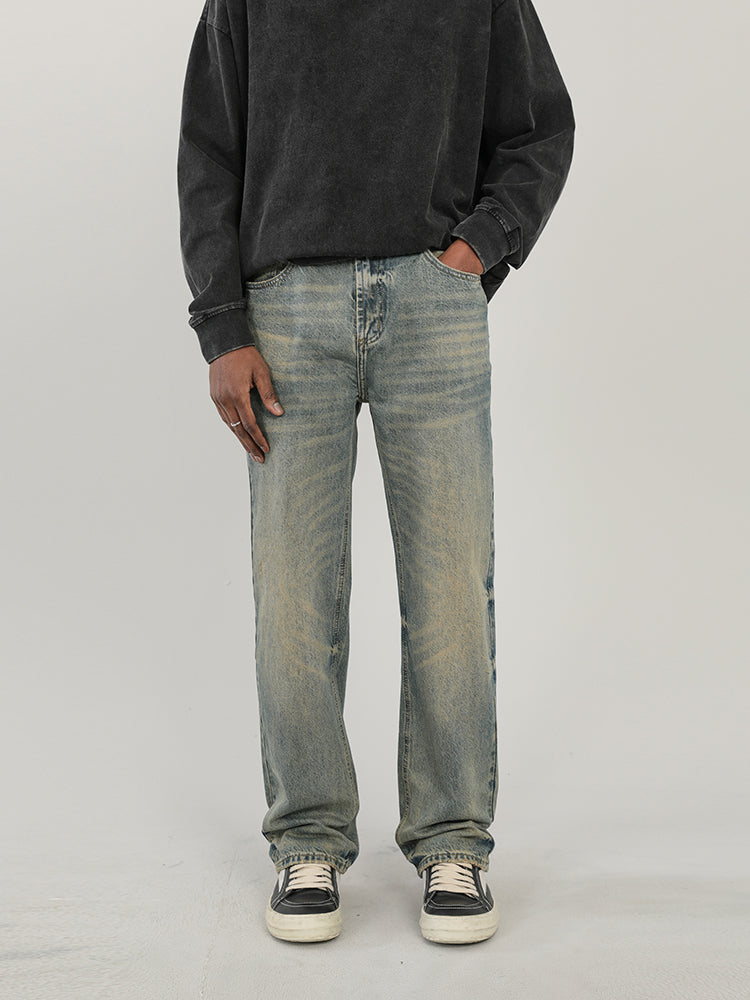 F3F Select Vintage Washed & Old Mud Dyed Blue Jeans