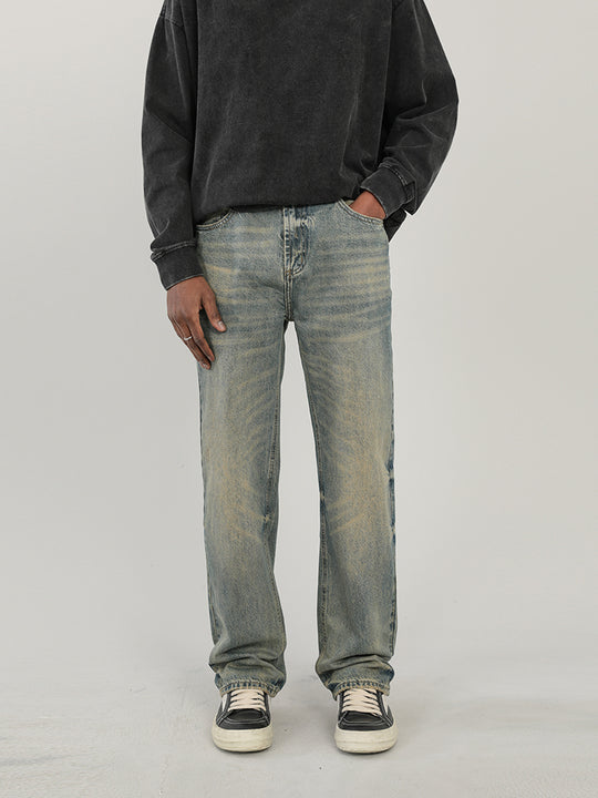 F3F Select Vintage Washed & Old Mud Dyed Blue Jeans
