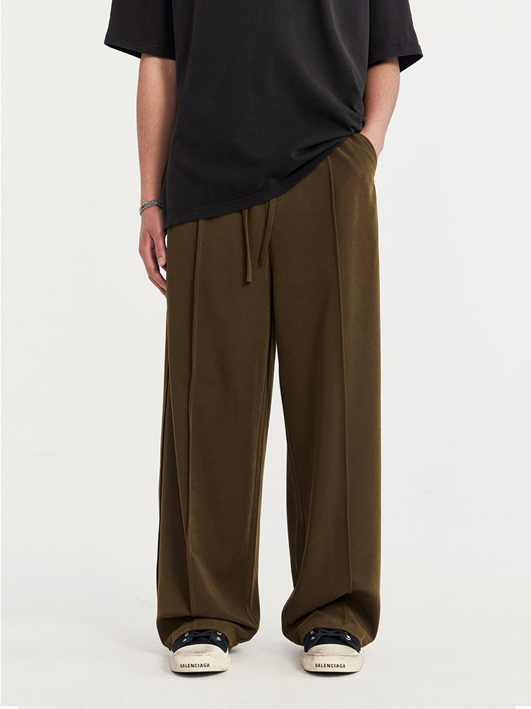 F3F Select Glossy Wide Leg Casual Suit Pants