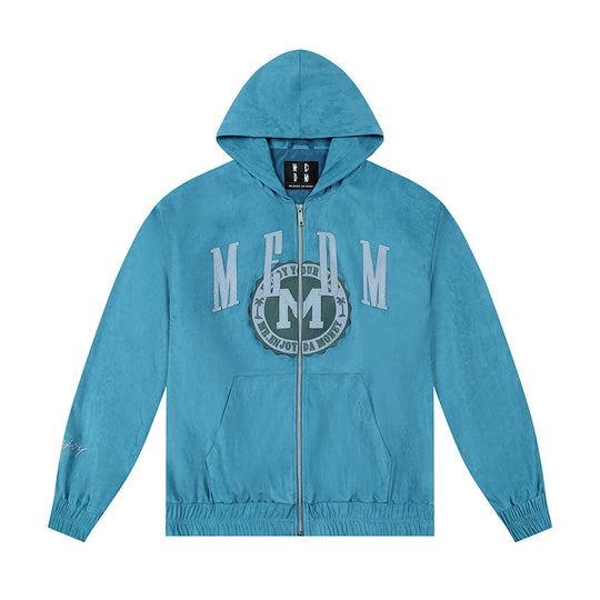 MEDM Suede Patchwork Zip Up Jacket | Face 3 Face