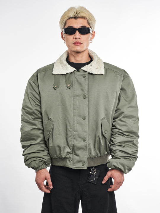 F3F Select Fur Collar MA-1 Bomber Flight Jacket | Face 3 Face