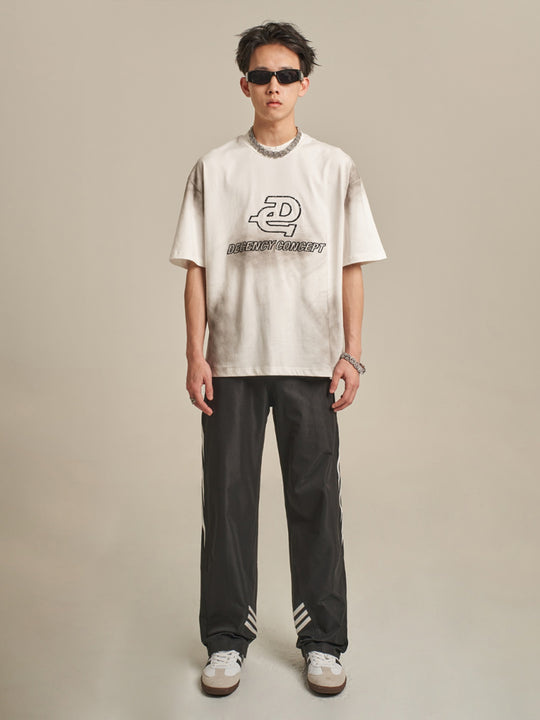 F3F Select Striped Wide Leg Black Pants