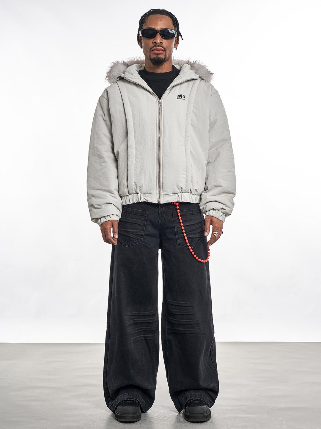 F3F Select Fur Hoodie Puffer Flight Jacket | Face 3 Face