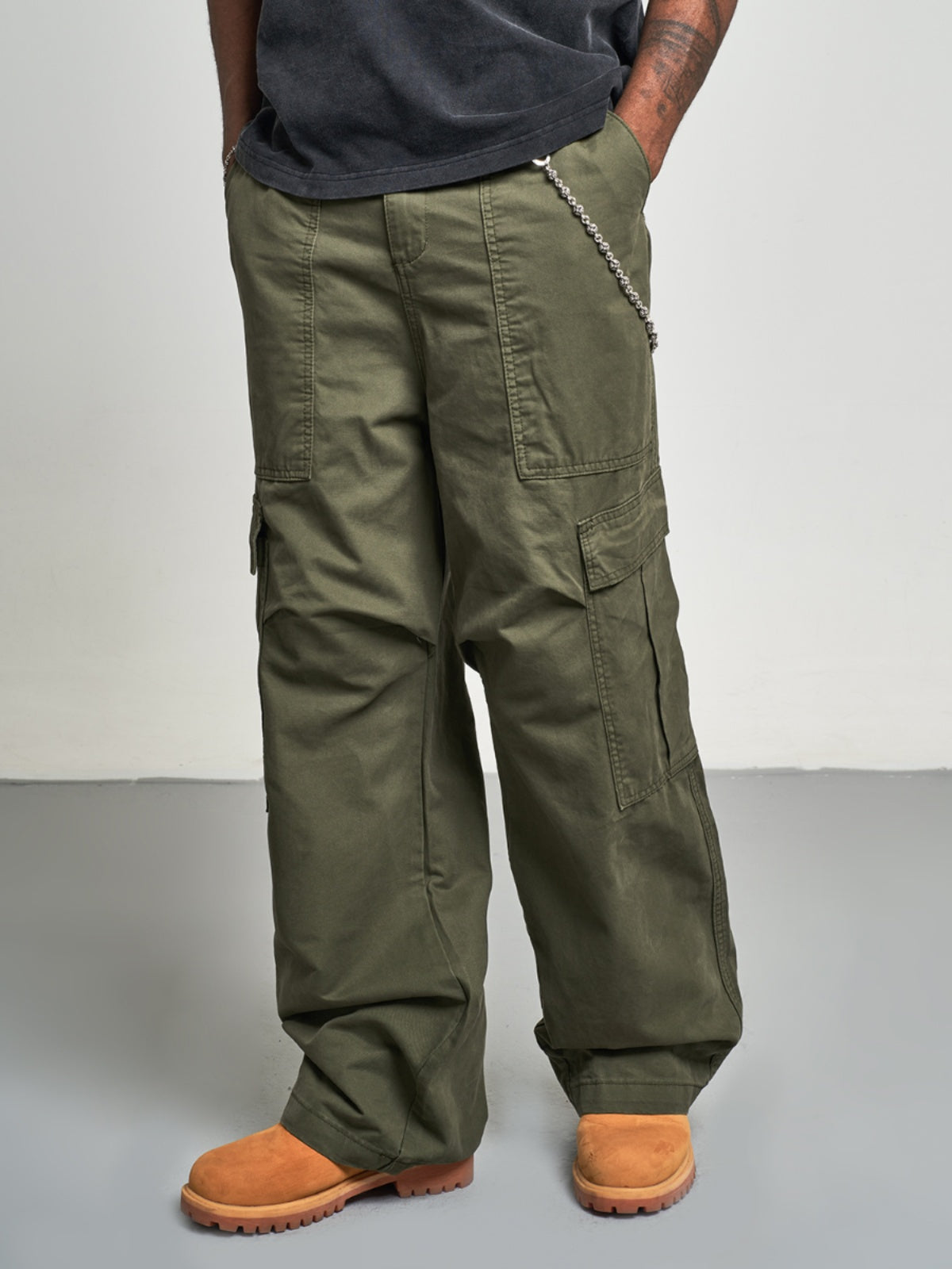 F3F Select Wide Leg Large Pocket Work Cargo Pants | Face 3 Face