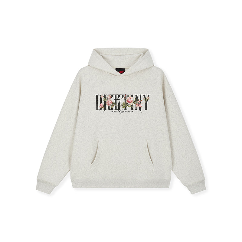 DICETINY Basic Logo Rose Floral Print Hoodie | Face 3 Face