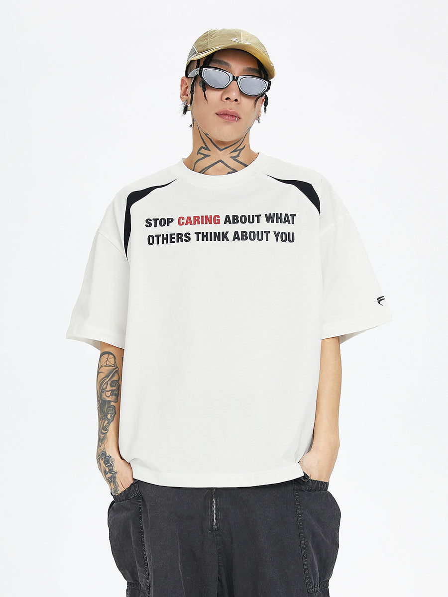 F2CE Basic Slogan Letter Printed Tee