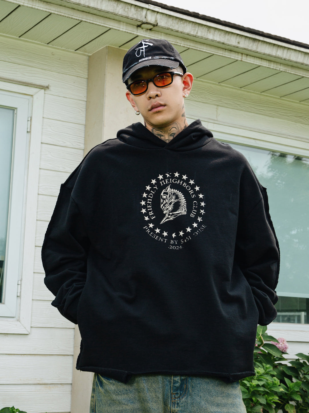 S45 War Horse Medal Stitching Hoodie | Face 3 Face