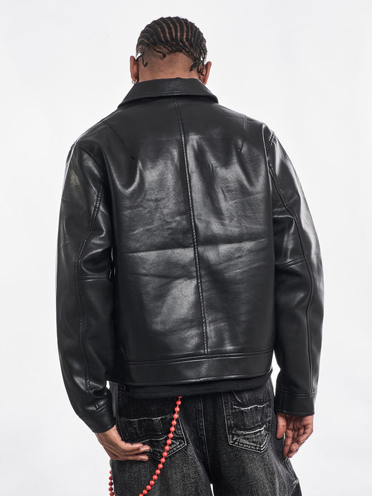 F3F Select PU Leather Motorcycle Jacket | Face 3 Face