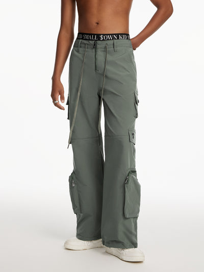 Small Town Kid Drawstring Multi Pocket Work Cargo Pants | Face 3 Face