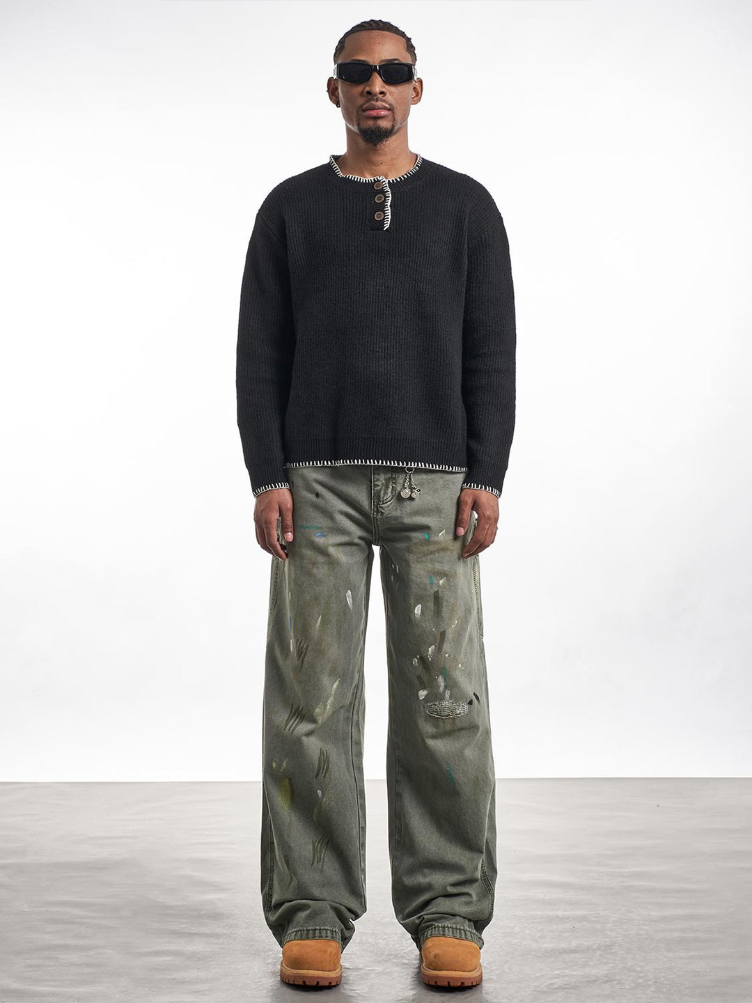 F3F Select Ink Splash Work Jeans | Face 3 Face