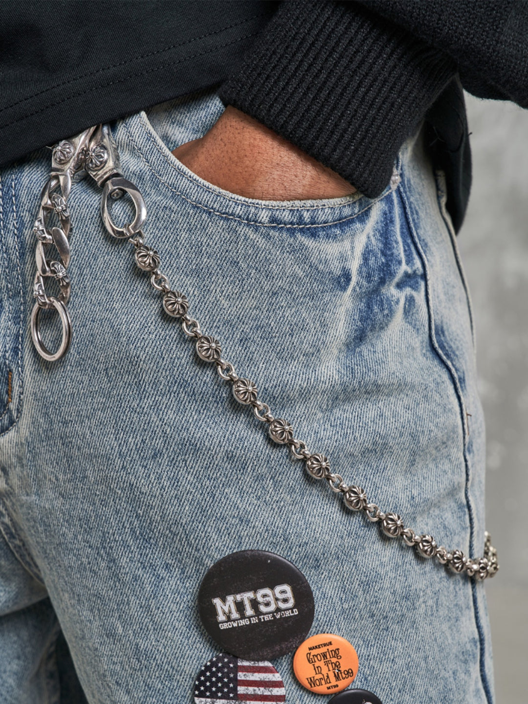 F3F Select Light Blue Drawstring Jeans | Face 3 Face