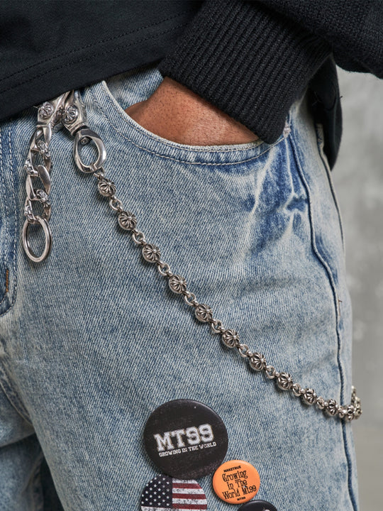 F3F Select Light Blue Drawstring Jeans | Face 3 Face