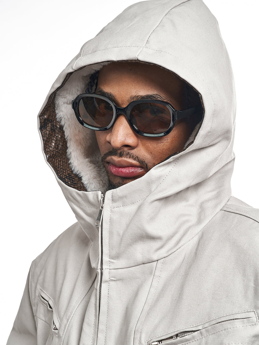 F3F Select Snake Pattern Lining Hooded Jacket | Face 3 Face