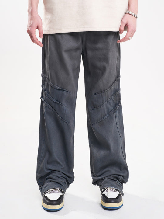 F3F Select Scratch Dirty Dye Stacked Washed Jeans