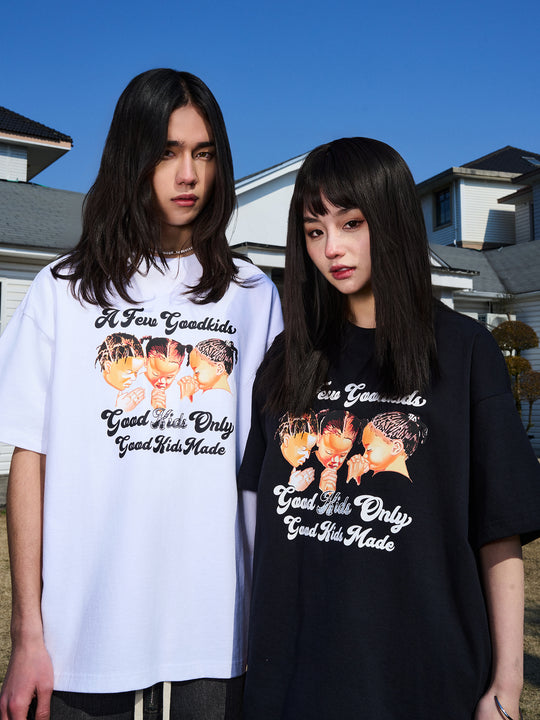 AFGK Three Kids Prayer Logo Tee