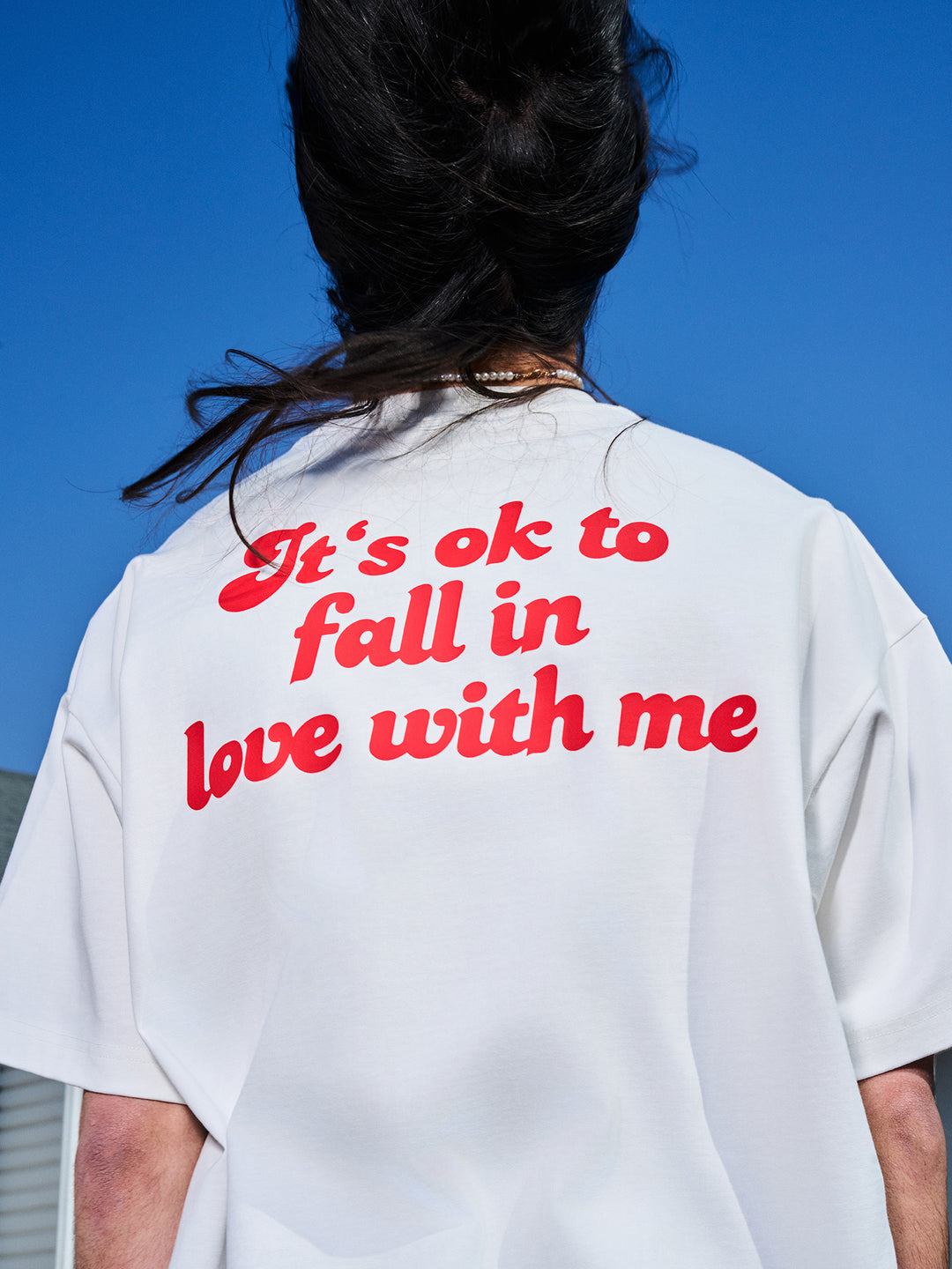 AFGK Love Heart Scattered Confession Slogan Printed Tee
