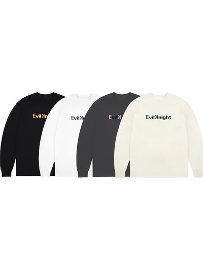 EVILKNIGHT(EK) Basic Logo Long Sleeve Tee | Face 3 Face