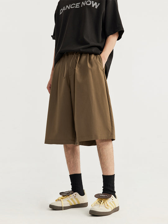 F3F Select Two Tuck Wide Legged Casual Suit Shorts