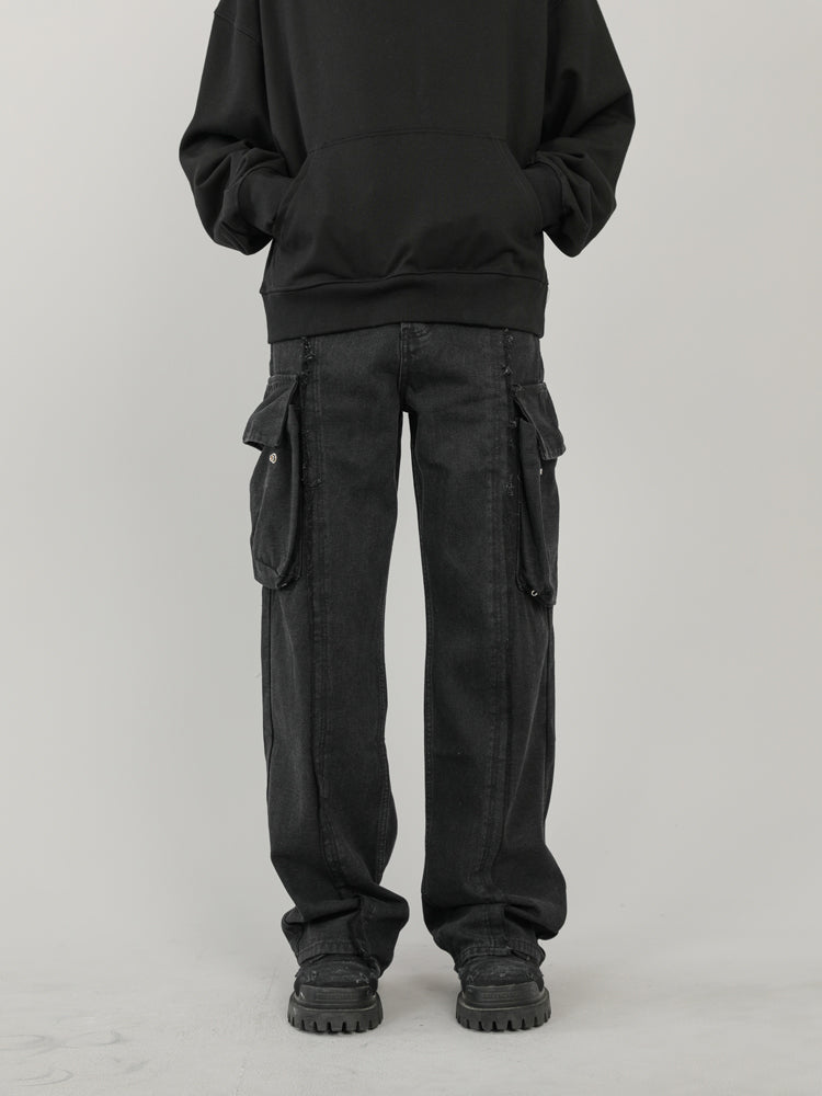 F3F Select Fringe Multi Pocket Work Cargo Jeans