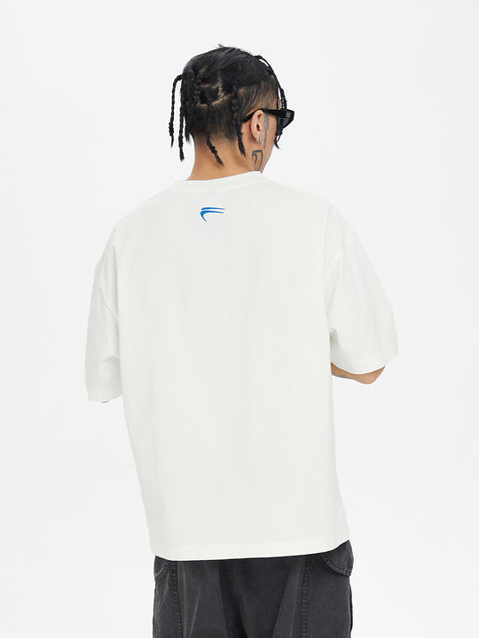 F2CE Blue Slogan Letter Print Tee