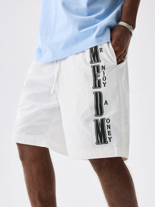 MEDM Nylon Letter Logo Sports Shorts
