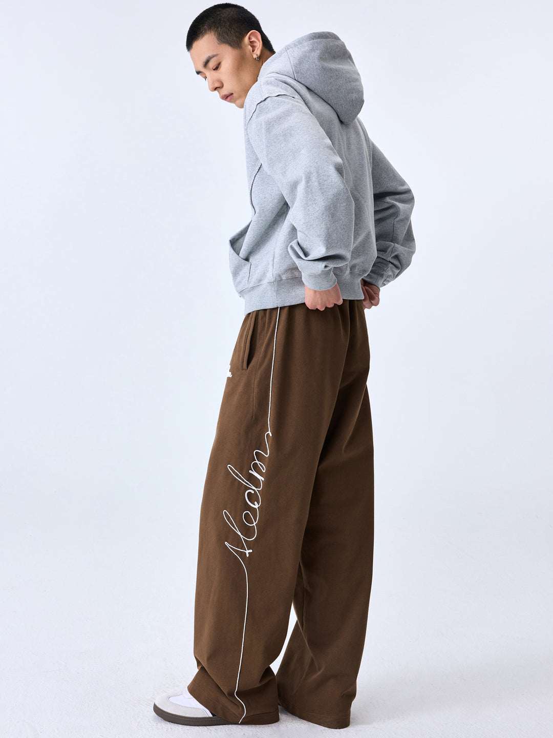 MEDM Basic Letters Embroidered Pants