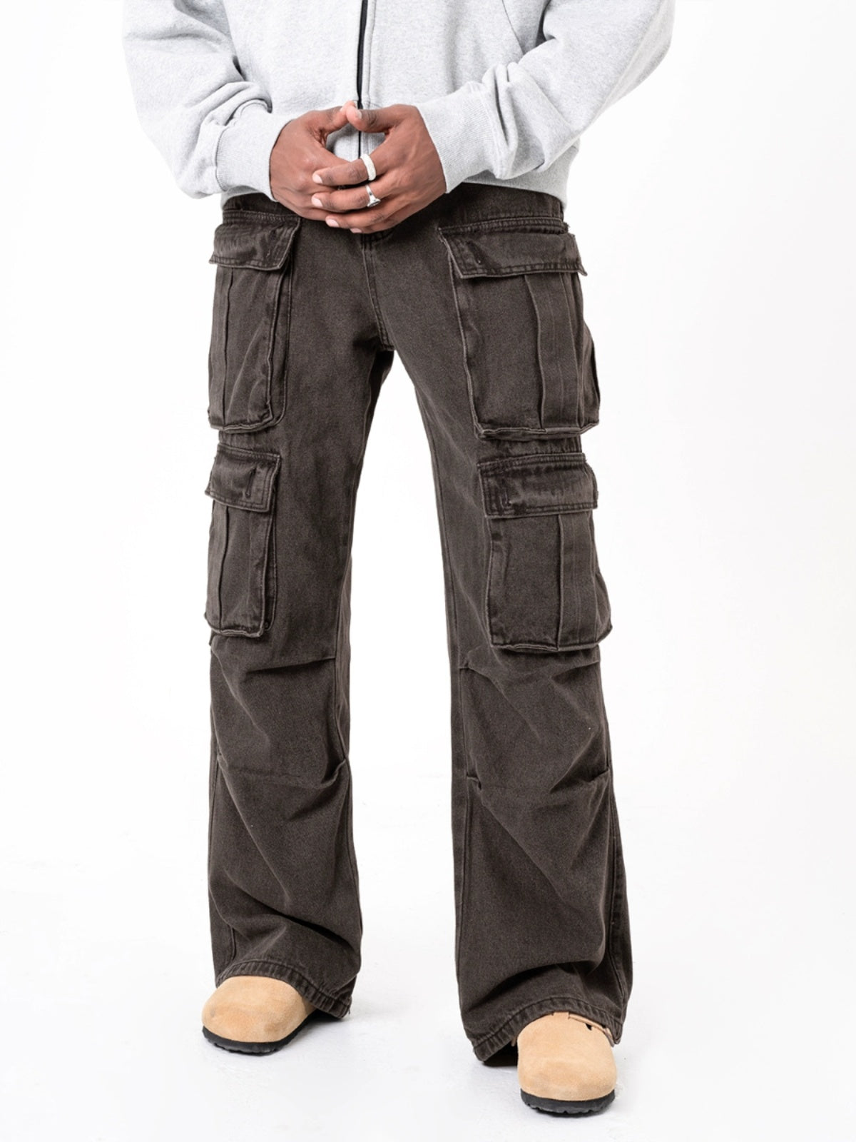 F3F Select Washed Functional Multi Pocket Work Pants