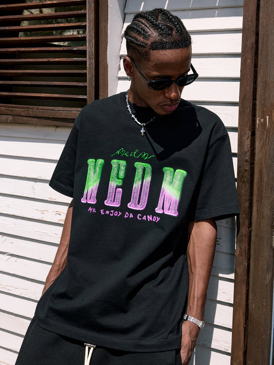 MEDM Sugar Frosted Fudge Gradient Printed Tee