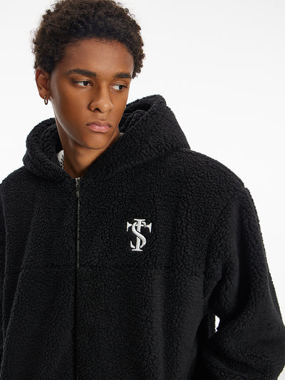 Small Town Kid Hooded Sherpa Fleece Jacket | Face 3 Face