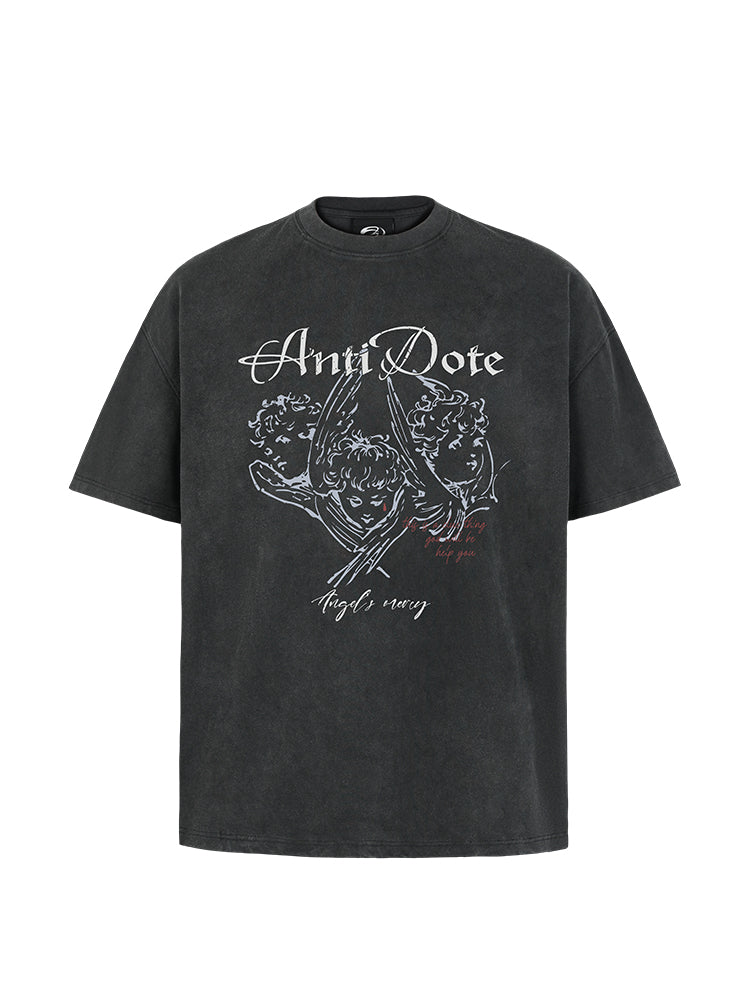 ANTIDOTE Angel Tears Printed Washed Vintage Tee